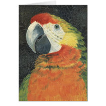 crackle parrot greeting card