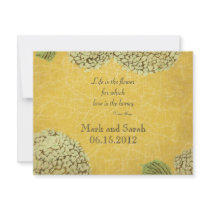 Crackled Golden Rod Yellow Hydrangeas RSVP
