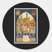 Cracovie Polska Pologne Autocollants