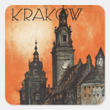 Cracovie Stickers Carrés