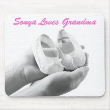 Cradled Baby Shoes Mouse Pad