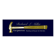 Craftsman  Hammer Construction Woodwork Business Card Template