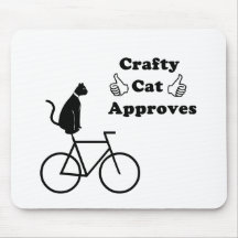 Crafty Cat Bike Mouse Pad