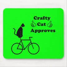 Crafty Cat Bike Mouse Pad