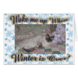 Crainte de l'hiver cartes de vœux