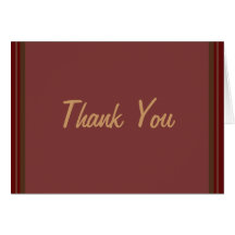 Cranberry Class Elegant Thank You Greeting Cards