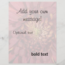 Cranberry Mum Background Custom Flyer