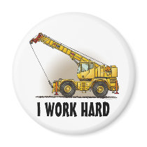 Crane Construction Equipment Magnet I Work