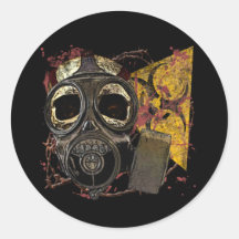 Crâne dans le respirateur adhésif rond