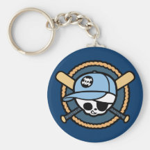 Crâne de base-ball et Crossbats - garçons Porte-clé