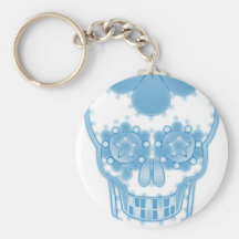 crâne de bleu de sucrerie porte-clefs