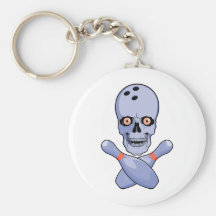 Crâne de bowling porte-clefs