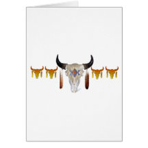 Crâne de Buffalo de sud-ouest Carte De Vœux