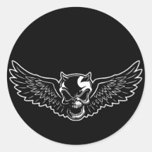 Crâne de la mort noire adhésifs