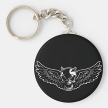 Crâne de la mort noire porte-clefs