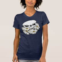 Crâne de marguerite t-shirts
