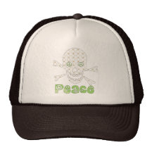 Crâne de paix de fleur casquette