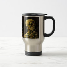 Crâne de Van Gogh avec la cigarette brûlante, art  Mug