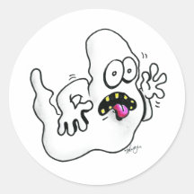 Crâne et fantôme de Halloween Autocollants