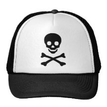 Crâne et os croisés casquettes de camionneur