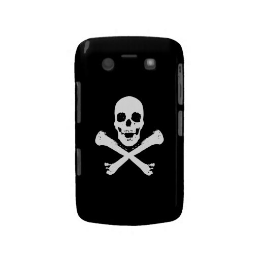 Crâne et os croisés coque blackberry