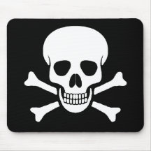 Crâne et os croisés Mousepad Tapis De Souris