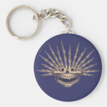Crâne frit porte-clefs
