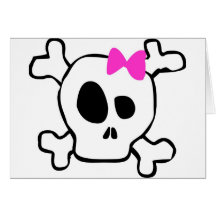 Crâne Girly Cartes De Vœux