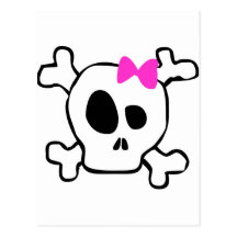Crâne Girly Cartes Postales