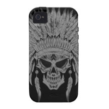 Crâne indigène foncé étui Case-Mate iPhone 4