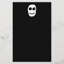 Crâne noir et blanc. Style primitif Prospectus Personnalisés