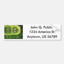 Crane Reflection - Customized Bumper Stickers