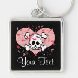 Crâne rose personnalisé Keychain d'arc Porte-clefs