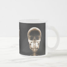 CRÂNE SQUELETTIQUE DE VISION DE RAYON X - ORANGE MUGS À CAFÉ