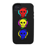 Crânes de couleur primaire coque Case-Mate iPhone 4