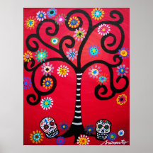crânes de dia de los muertos posters