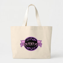 Crânes et flammes en pastel de personnaliser, <TEX Sac En Toile