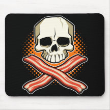 Crânes et logo Mousepad de lard Tapis De Souris