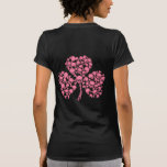Crânes roses de shamrock t-shirt