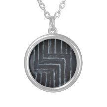 Cranked Stripes (Black minimalism) Custom Necklace