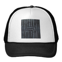 Cranked Stripes (Black minimalism) Mesh Hat