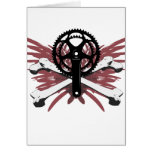Crankset and Crossbones -red Greeting Card