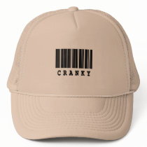 cranky barcode design mesh hat