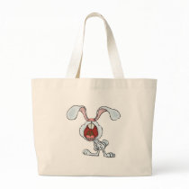 cranky yelling rabbit tote bag