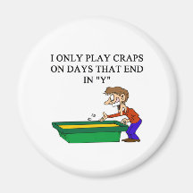 craps shooter casino gambler fridge magnets