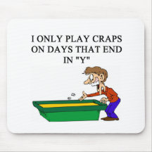 craps shooter casino gambler mousepad