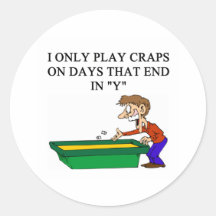 craps shooter casino gambler sticker