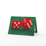 Craps Table & Las Vegas Dice Greeting Cards