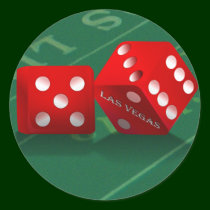 Craps Table & Las Vegas Dice stickers