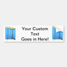 Crash Cymbal and HiHat Cymbal Blue Background Bumper Stickers